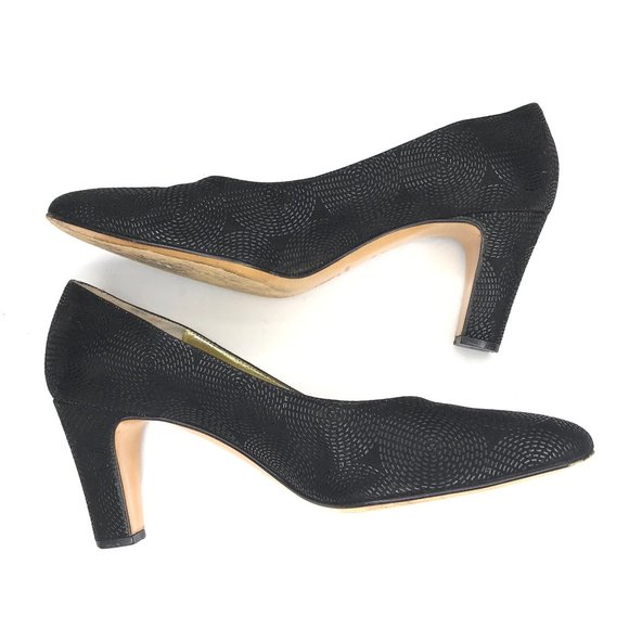 BRUNO MAGLI Black Circle Motif Pumps #939 - Picture 6 of 8